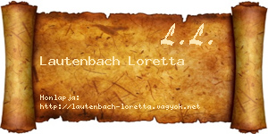 Lautenbach Loretta névjegykártya